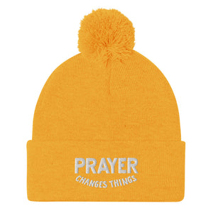 
                  
                    Load image into Gallery viewer, Steve Harvey Beanie Prayer Changes Things Yellow
                  
                