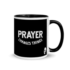 
                  
                    Load image into Gallery viewer, Prayer Changes Things Steve Harvey Black Mug 
                  
                