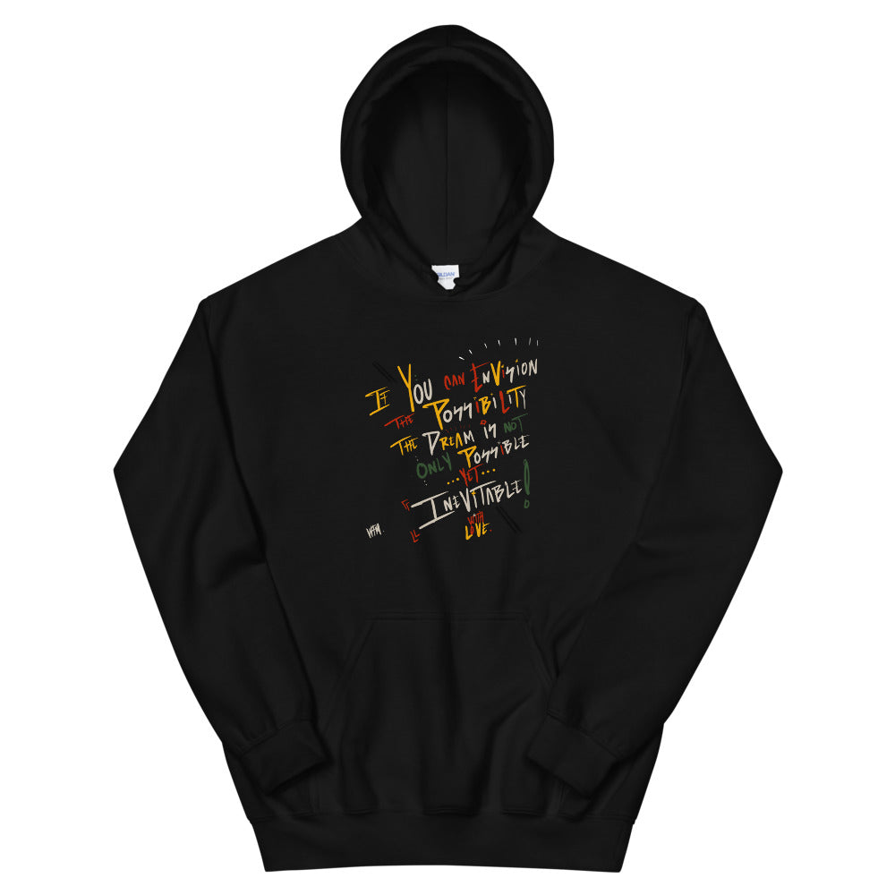 Black Unisex Pullover Hoodie with 