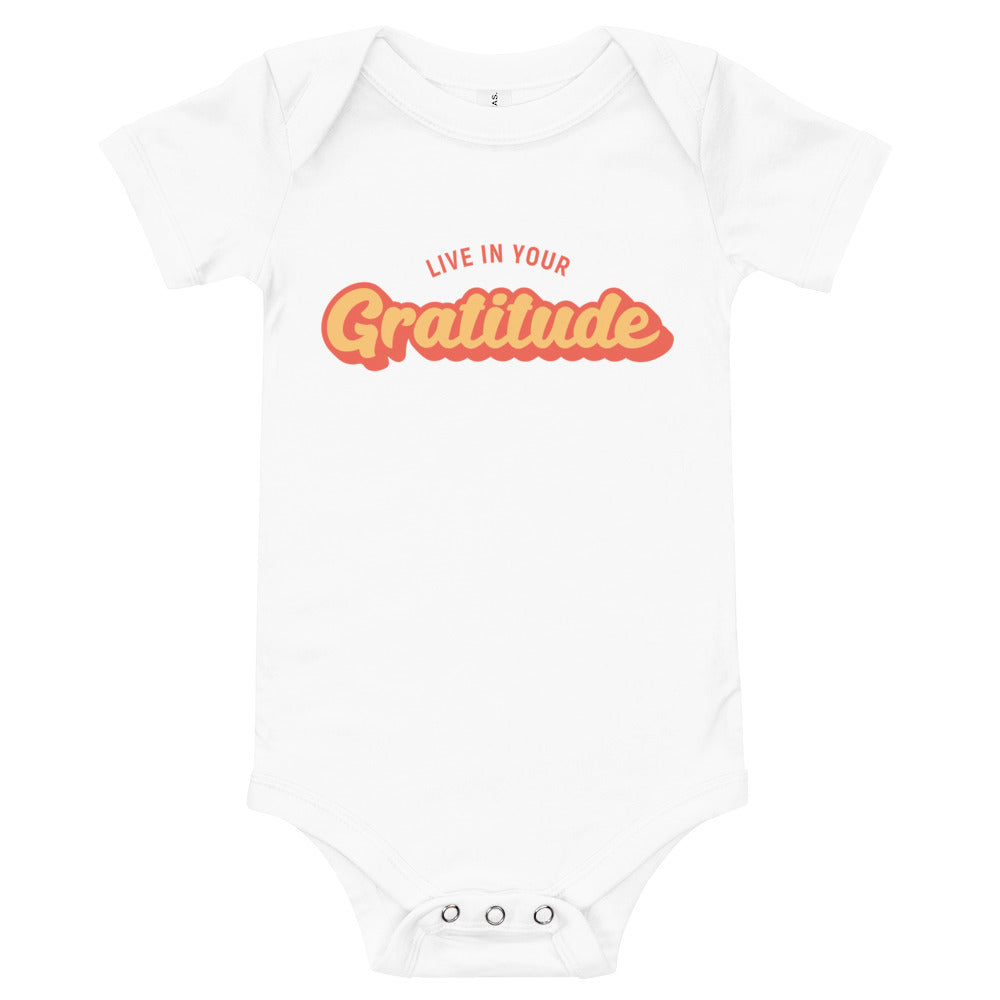Retro Gratitude Limited Edition Design Baby Onesie