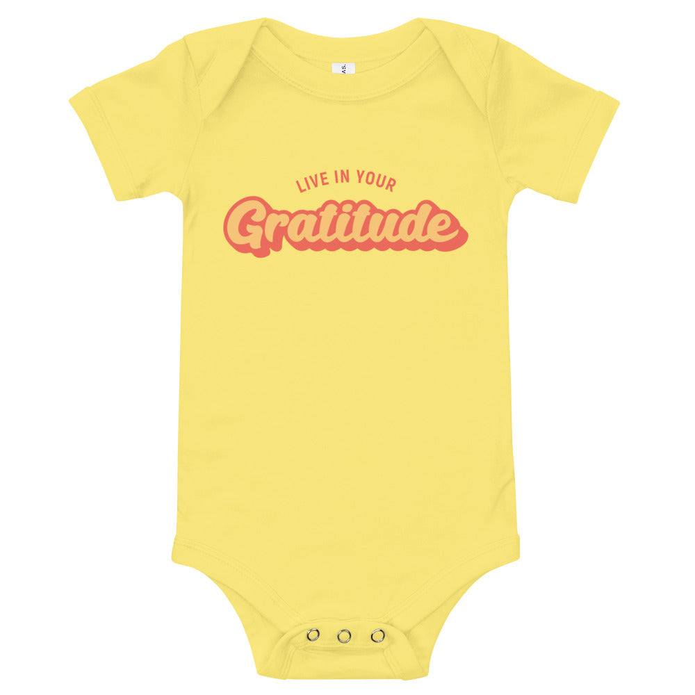
                  
                    Load image into Gallery viewer, Retro Gratitude Limited Edition Design Baby Onesie
                  
                