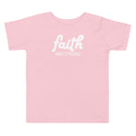 Toddler Pink T-Shirt Faith Makes It Possible in white 