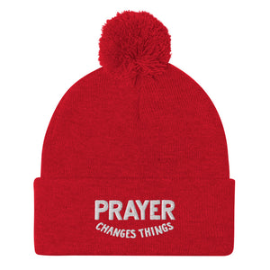 
                  
                    Load image into Gallery viewer, Steve Harvey Beanie Prayer Changes Things Red
                  
                