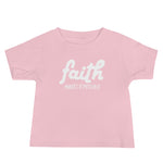 Baby Pink T-Shirt Faith Makes It Possible in white 