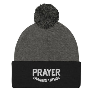 
                  
                    Load image into Gallery viewer, Prayer Changes Things - Steve Harvey - Pom-Pom Beanie
                  
                