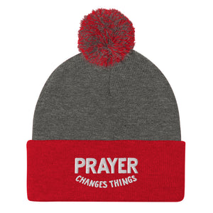 
                  
                    Load image into Gallery viewer, Prayer Changes Things - Steve Harvey - Pom-Pom Beanie
                  
                