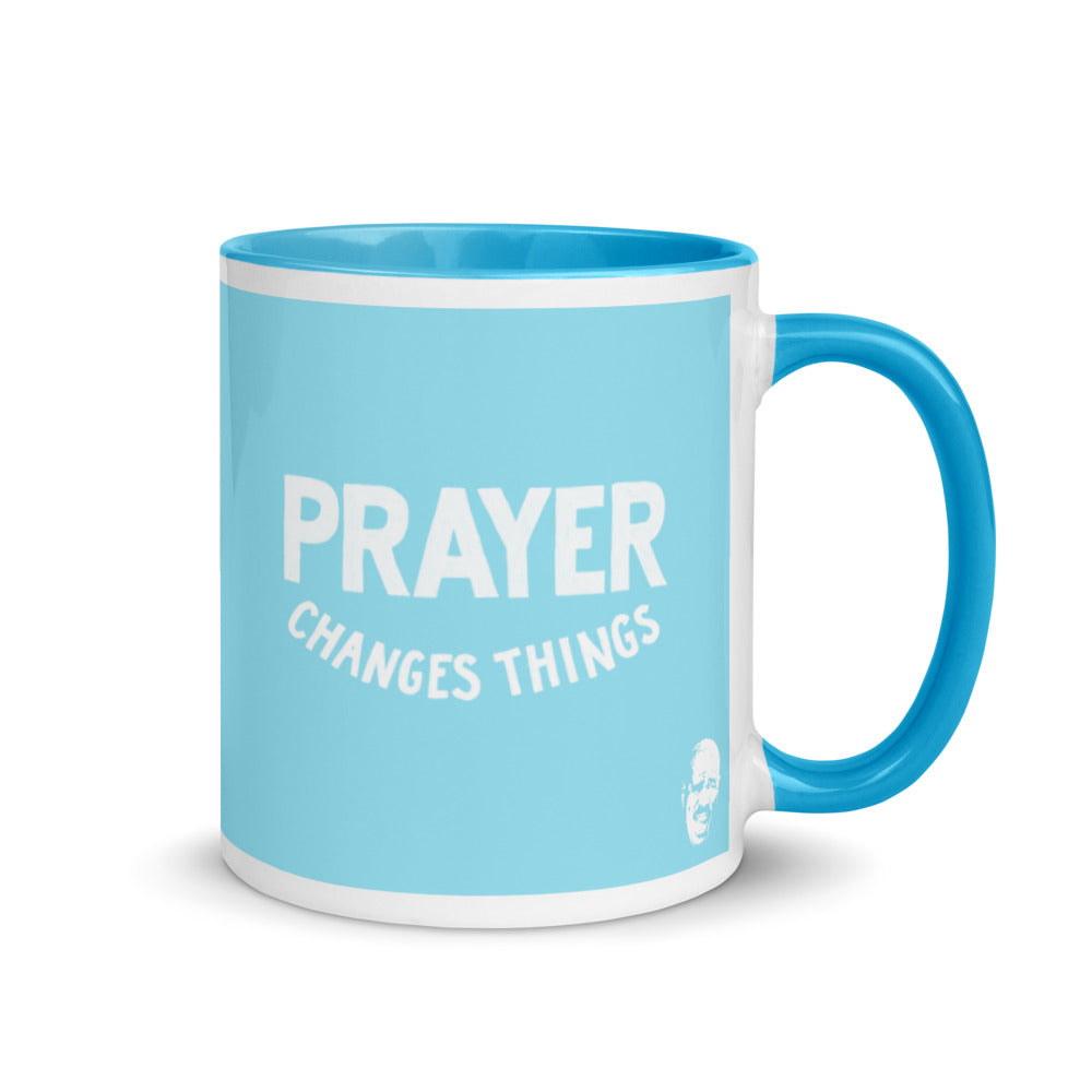 
                  
                    Load image into Gallery viewer, Prayer Changes Things Steve Harvey Blue Mug
                  
                