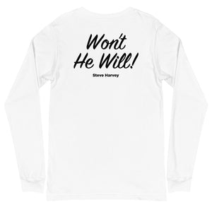
                  
                    Load image into Gallery viewer, Steve Harvey Won&amp;#39;t He Do It! Long Sleeve Shirt
                  
                