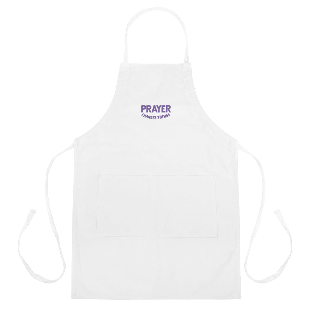 
                  
                    Load image into Gallery viewer, Prayer Changes Things Embroidered Apron
                  
                