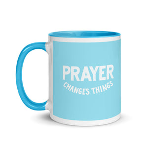
                  
                    Load image into Gallery viewer, Prayer Changes Things Steve Harvey Blue Coffee Cup
                  
                