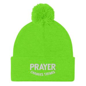 
                  
                    Load image into Gallery viewer, Steve Harvey Beanie Prayer Changes Things Green
                  
                